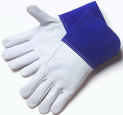 Gloves, Mig Tig Welders, Premium Grain Goatskin, With 4 1/2 Inch Cuff - Leather